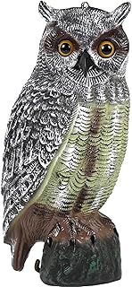 Galashield Owl Decoy | Plastic Owls to Scare Birds Away | Owl Statue for Garden & Outdoors