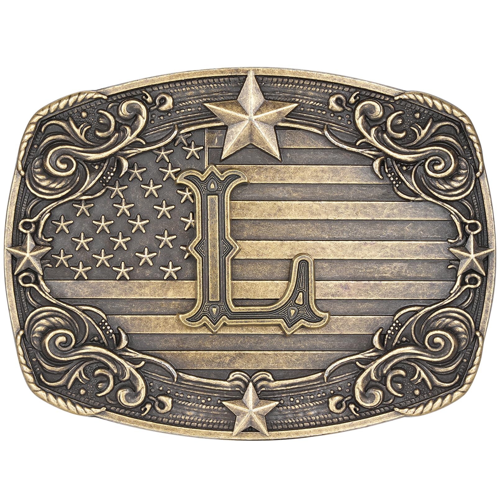 Western Belt Buckle for Men Women Initial Letter A to Z Cowboy Belt Buckle Texas Buckle hebillas vaqueras para hombre