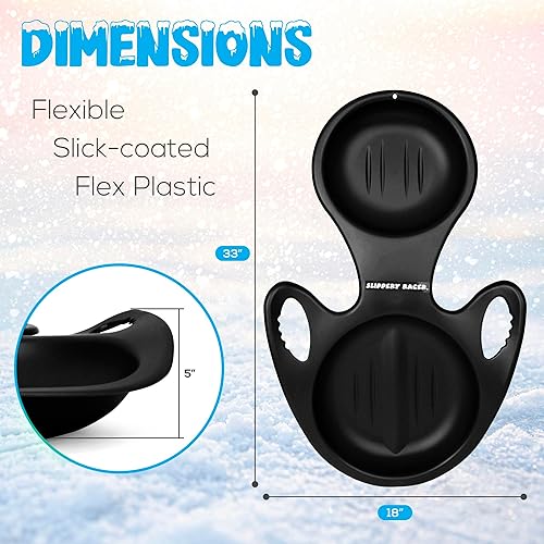 Vista 11 de Slippery Racer Descenso Blitzer Flecha Trineo de nieve.