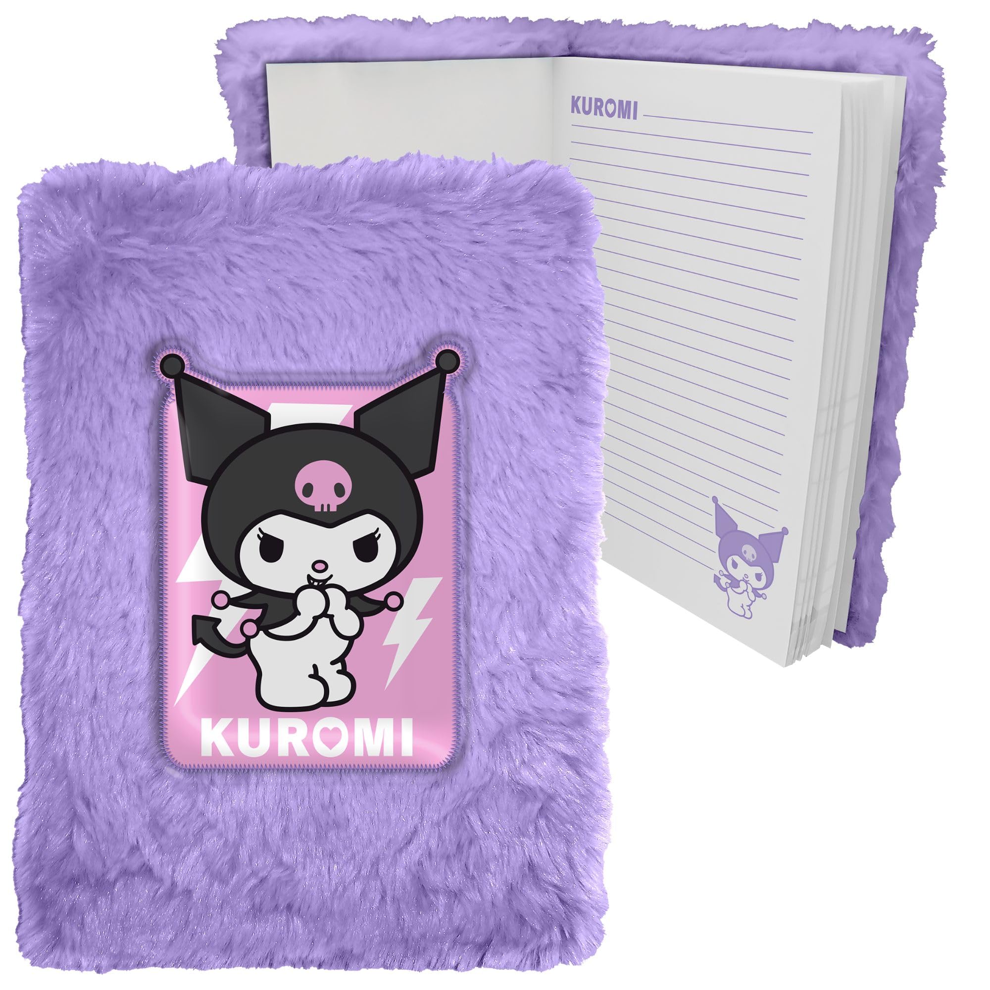 KIDS EUROSWAN SL KUROMI PLUSH NOTEBOOK, Purple