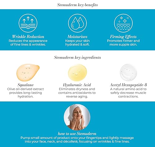 Miniatura 2 de Stemuderm Crema facial y para ojos - Cuidado de la piel antienvejecimiento - Hidratante diario para líneas finas, arrugas y ojos - Apoya