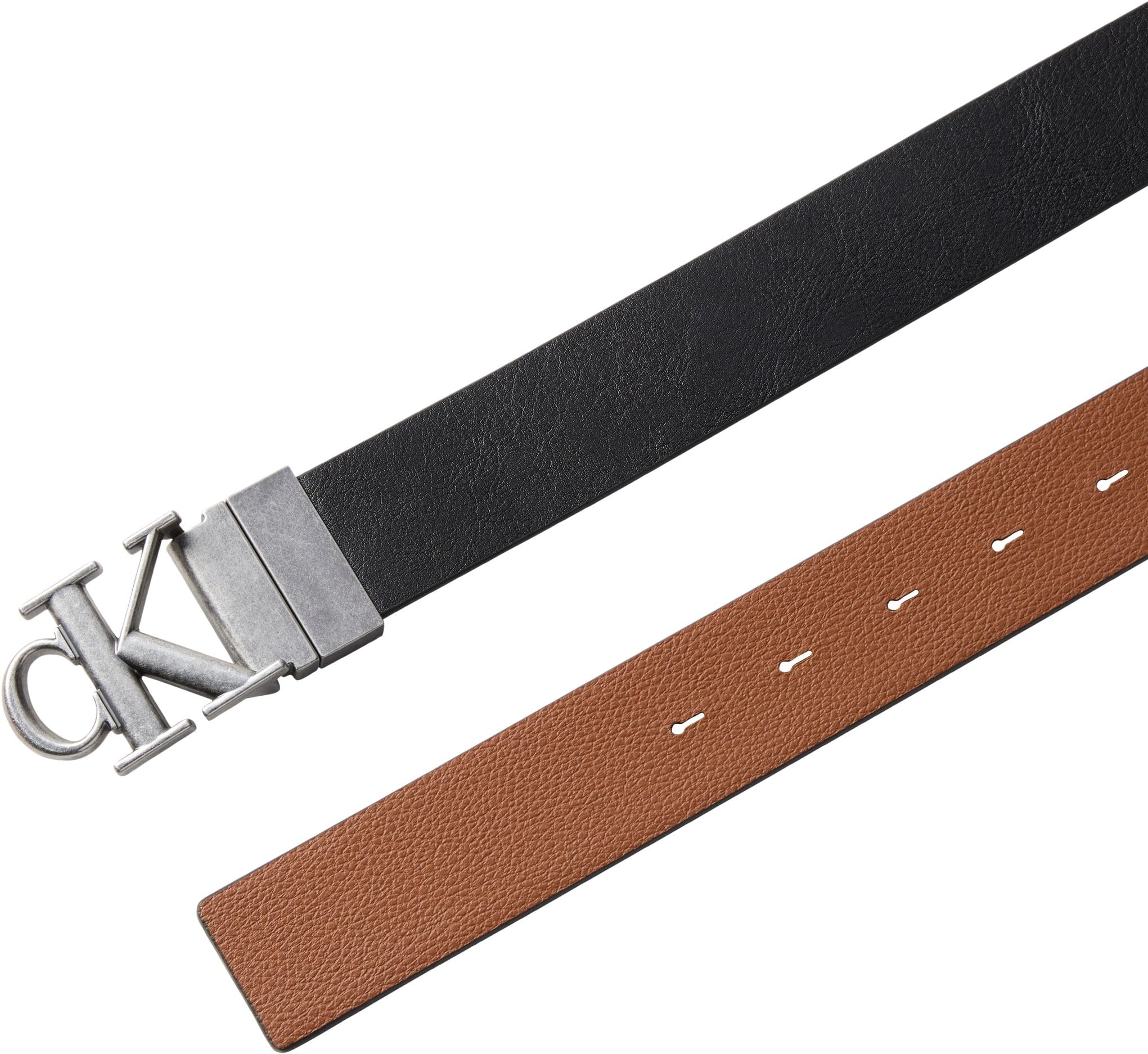 Calvin Klein Ck Buckle Tumbled 35mm Adj/Rev Lv04d7049g Cinture Unisex - Adulto (Pacco da 1)