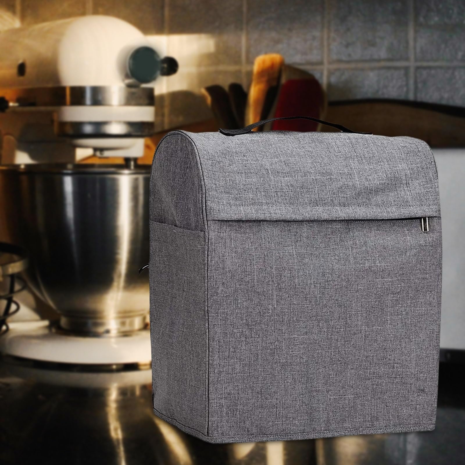Abdeckung FüR Mixer Mixer Abdeckung Fall Küchenmaschine Wasserdicht Beständig Stand Staub Tragbare Leicht Zu Reinigen Gadget Werkzeug(White 36x23x36cm)