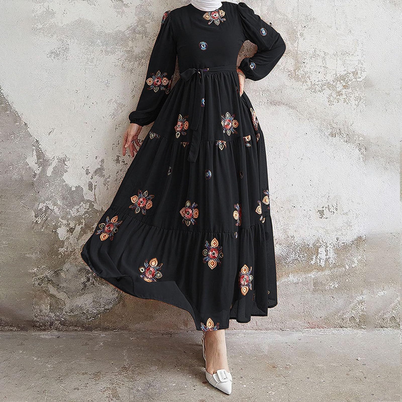 Robe été Femme Floral Imprimé Décontracté Robe d'été Mini Robe à Manches Courtes à Col en V Robe Courte Fleurie Robe Volants Bohème Robe Imprimé Floral Elégant Tendance Robe de Soiree Femme