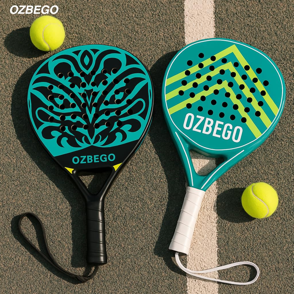 Padel Schläger Set 100% Vollcarbon Eva Kern Balance Control Power 360g