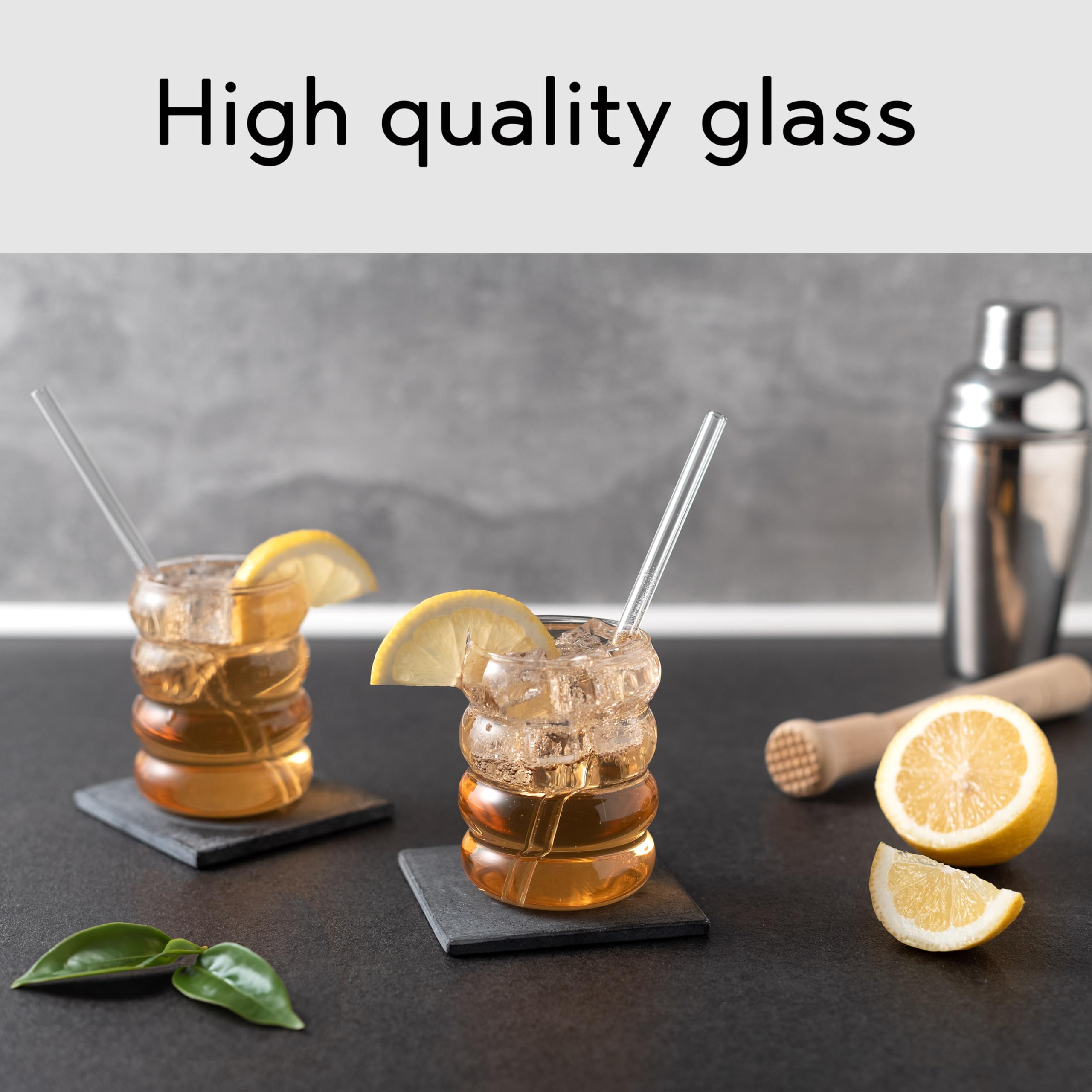 Set Di 6 Bicchieri Highball In Vetro 350 Ml – Per Bevande Fredde, Cocktail, Acqua, Lavabili In Lavastoviglie - 2
