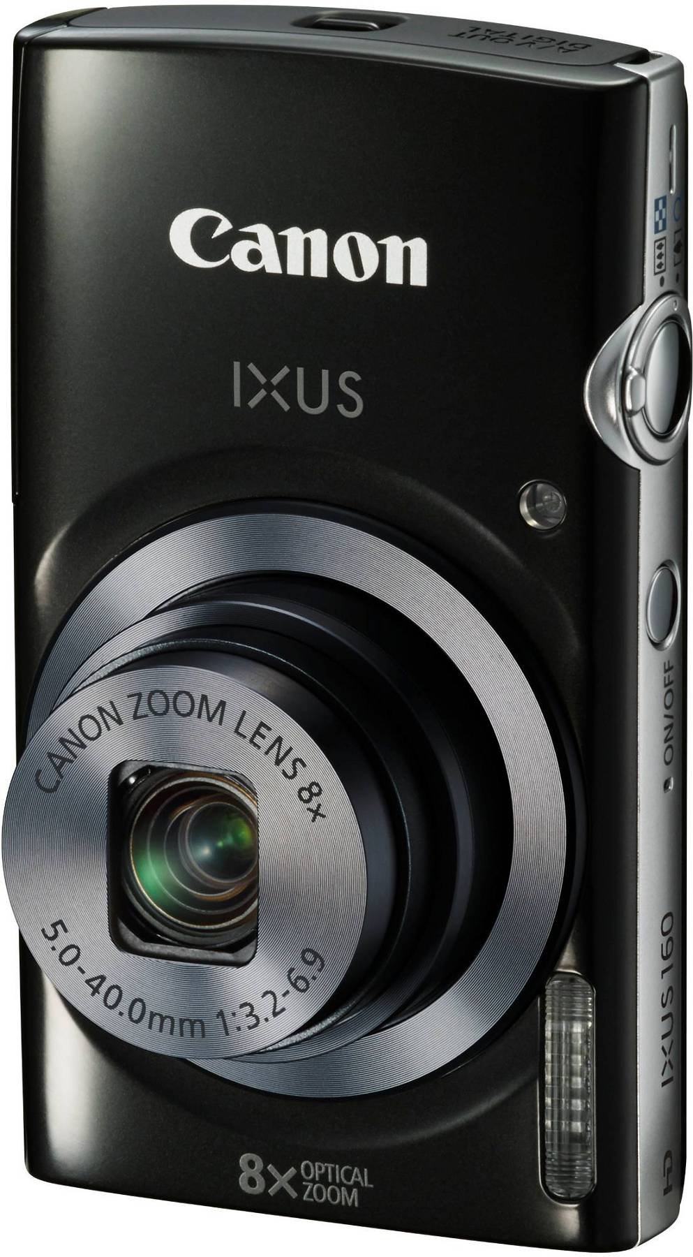 Canon Digitalkamera IXUS 160 20 MP, 8-Fach optischer Zoom, Weitwinkel-Zoom, 16x ZoomPlus, 6,8 cm LCD, HD 720p