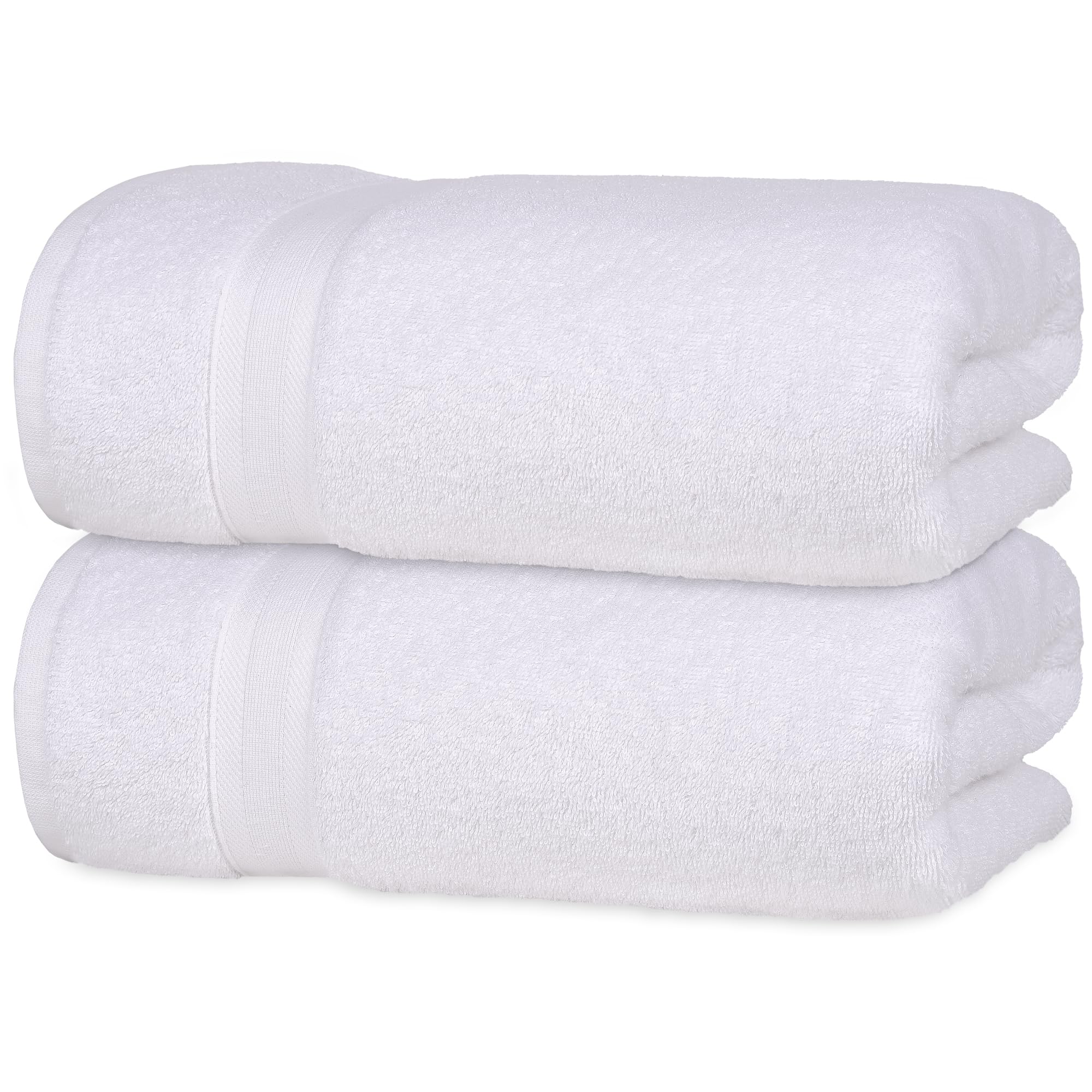 Quick-Dry, Soft & High Absorbent Jumbo Bath Sheet 35"x70" Cotton Turkish Bath Towel Set of 2 | Daily Use 100% Cotton for Bathroom, Gym & More |