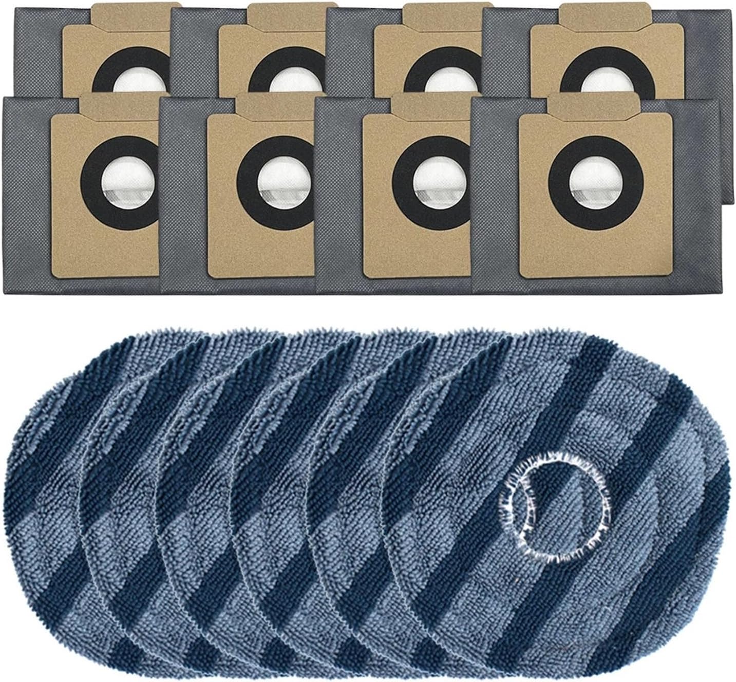 モップパッドダストバッグキットマイクロファイバー14個、ECOVACS、X10 Pro、ロボット掃除機部品アクセサリースペアパーツに