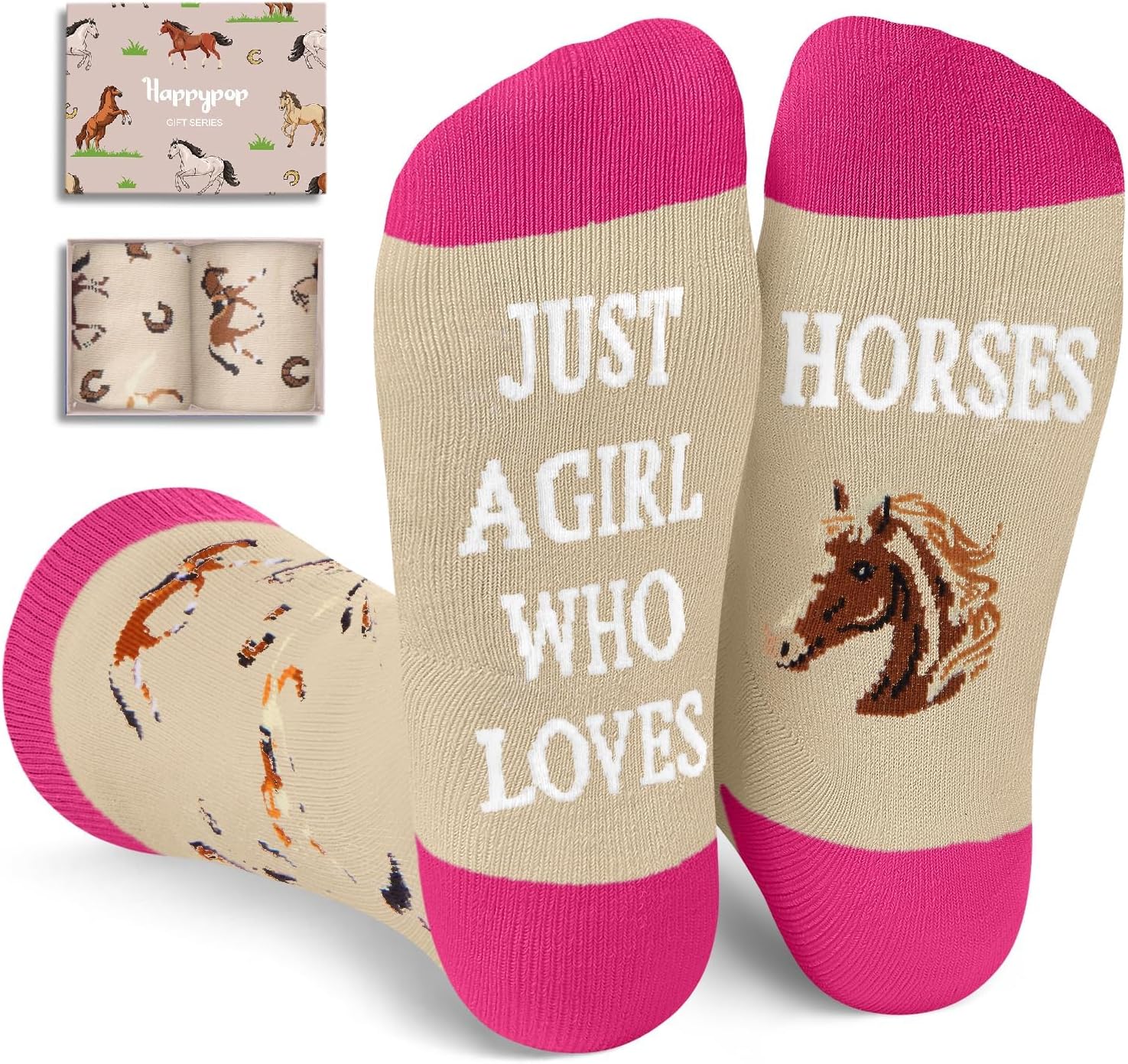 HAPPYPOP Funny Socks for Women – Peacock Guinea Pig Duck Owl Goose Horse Gifts for Teen Girl