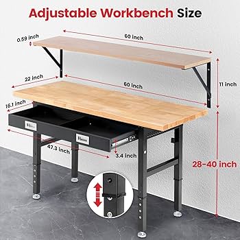 趣味 Garage Life BEST SELECTION ENJOYWOOD Work Bench For Garage Adjustable Workbenches With
