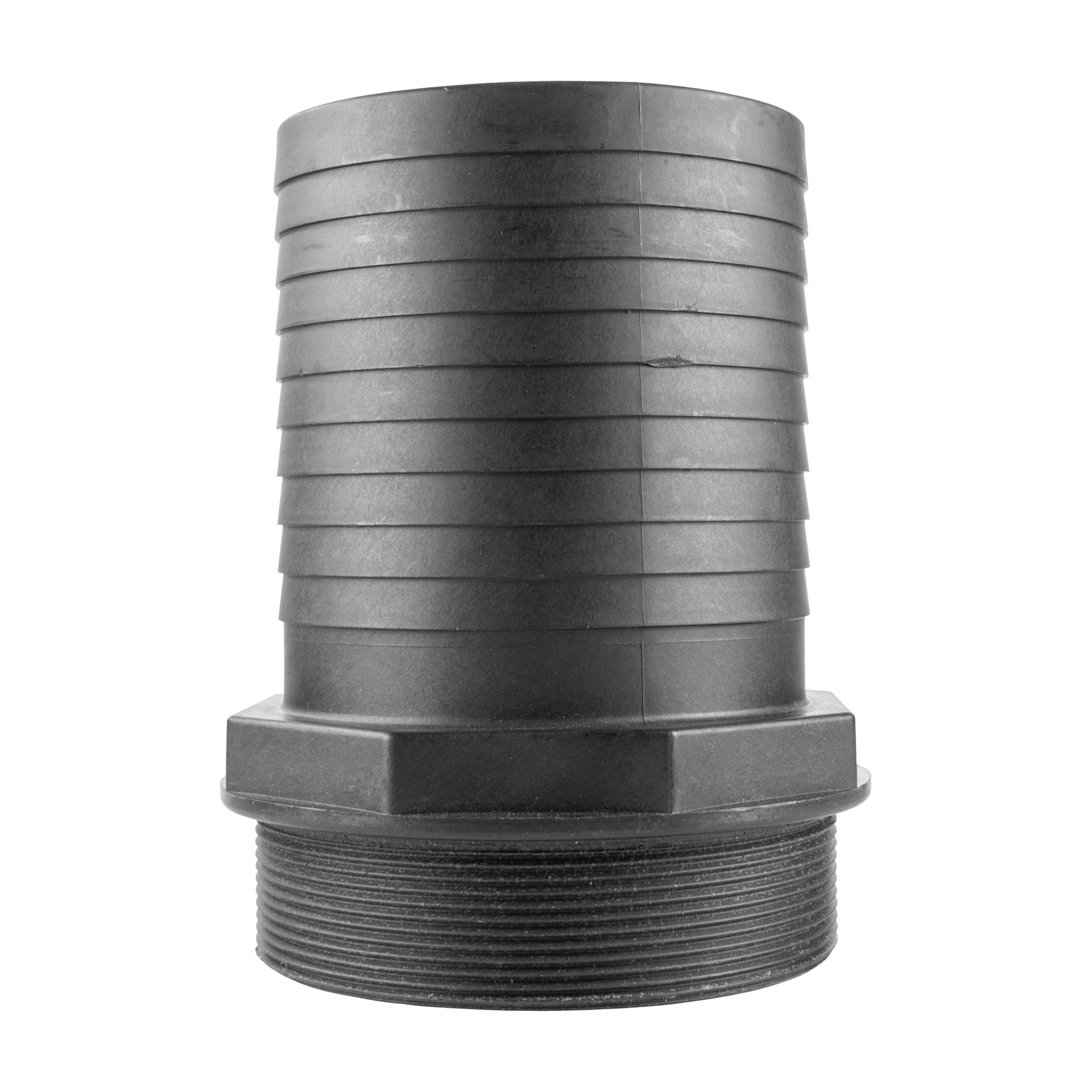 Ap Supplies Black Pond Connector - Designed With Strength And Reliability. Constructed From Durable Plastic That Ensures Long-Lasting Performance. (Pond Straight Connector 3" Bspm - 75Mm)