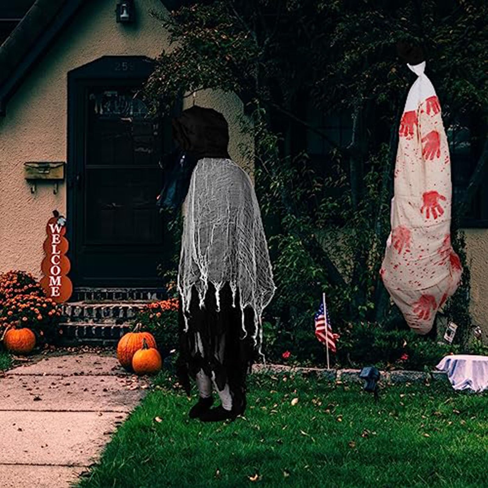 Wyściełany manekin na Halloween, rekwizyty, straszne dekoracje, dla | Możliwe, przerażające nadmuchiwane ciało manekin na imprezy o tematyce horroru,