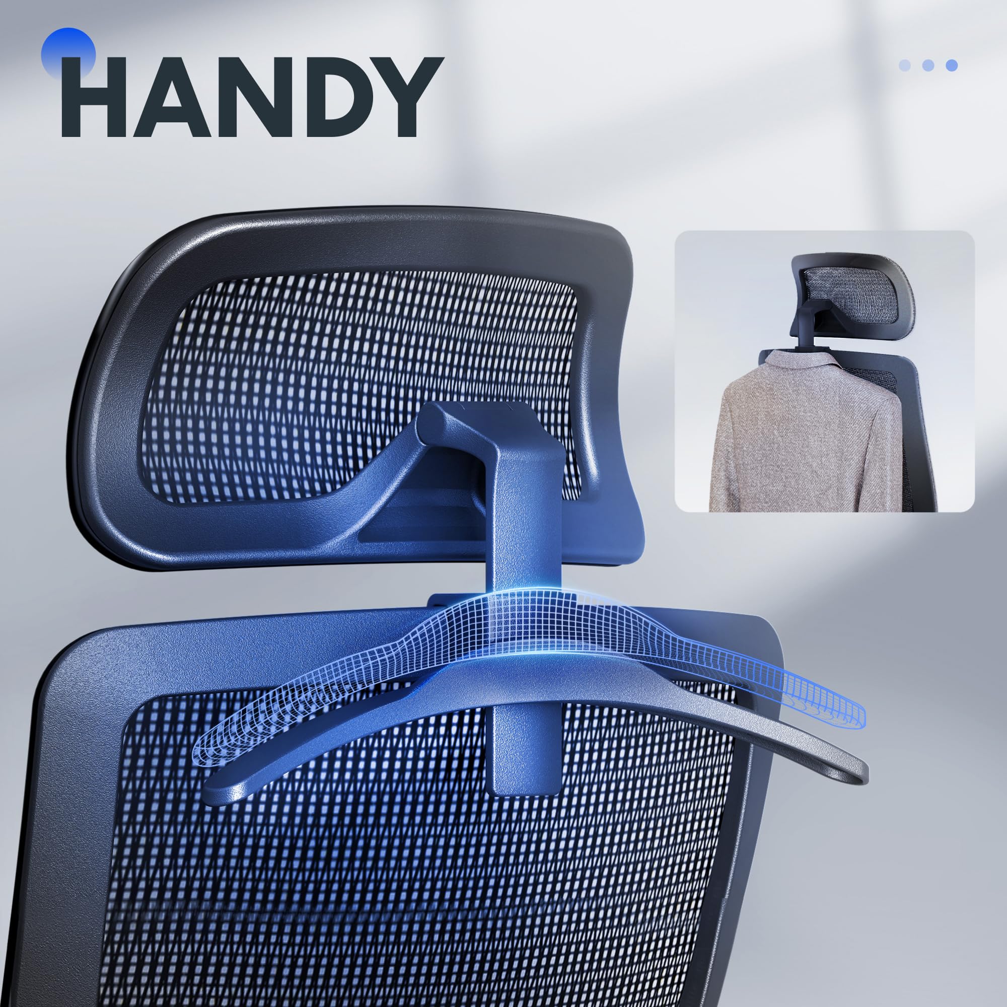 FLEXISPOT Ergonomic Office Chair High Back Mesh Swivel Computer Chair Home Office Desk Chairs with Wheels Lumbar Support — view 8