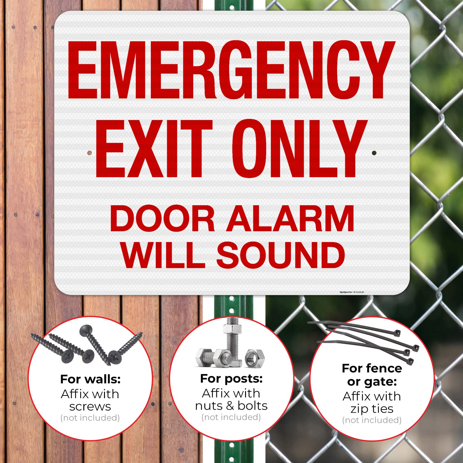 "Do Not Block Emergency Exit" Sign - 24x30 Inch Reflective Aluminum Sign By Sigo Signs