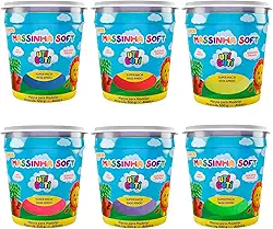 UTIGUTI Massinha Soft, Massa para Modelar Colorida em 6 Potes de 500g