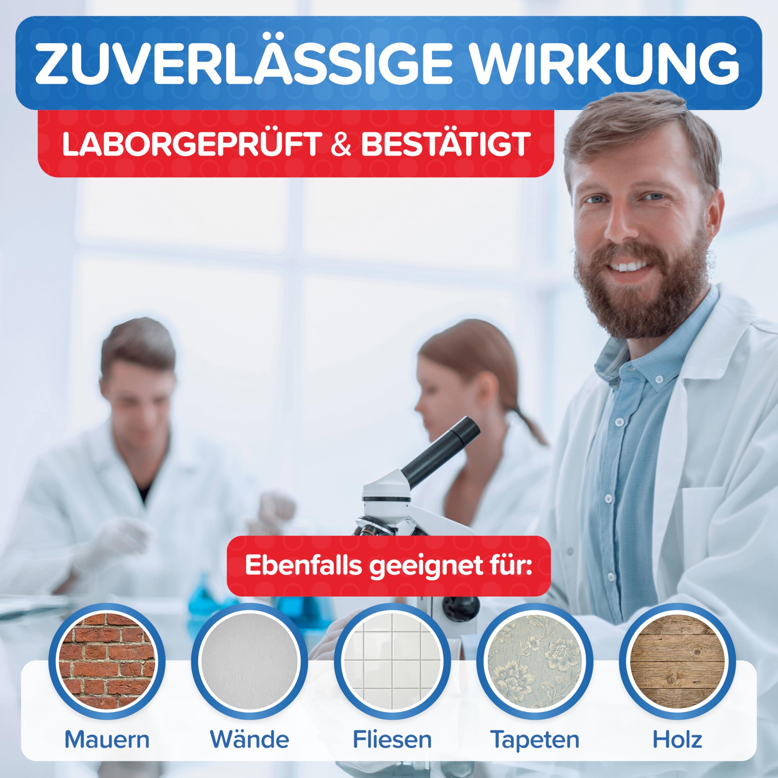 Patronus Profi Schimmelentferner mit Hafteffekt & Sofortwirkung [3x 500 ml] | für Wand, Bad, Fliesen, Fugen & mehr - Effektives Anti Schimmel Spray mit Aktivchlor zum Schimmel entfernen & Fugenreiniger