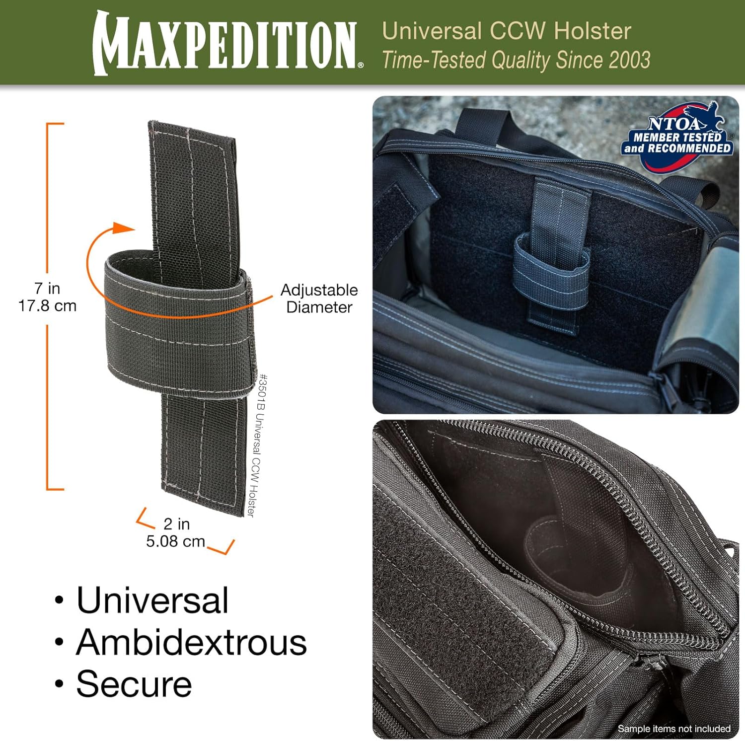 Maxpedition Universal CCW Holster (Black) - Image 2