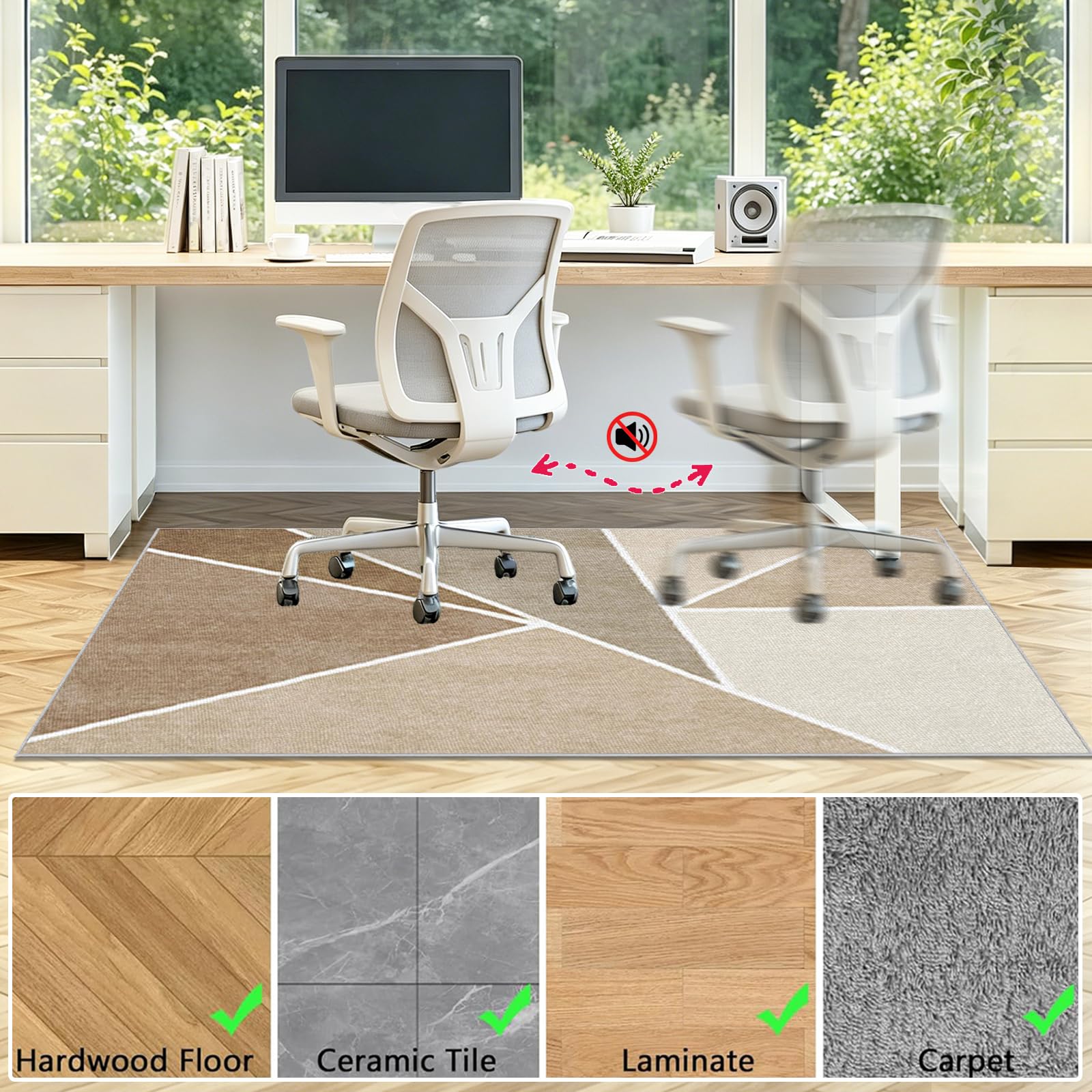 Bodenschutzmatte Bürostuhl Unterlage Teppich Gaming Stuhl Unterlage Schutz für Den Boden Bürostuhl Unterlage Versch Größen Bodenschutzmatte für Schreibtischstuhl Antirutsch 130x170cm