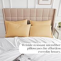 Vista 60 de Southshore Fine Linens® - Vilano® Springs - Par de fundas de almohada plisadas, color verde azulado, estándar (Queen)