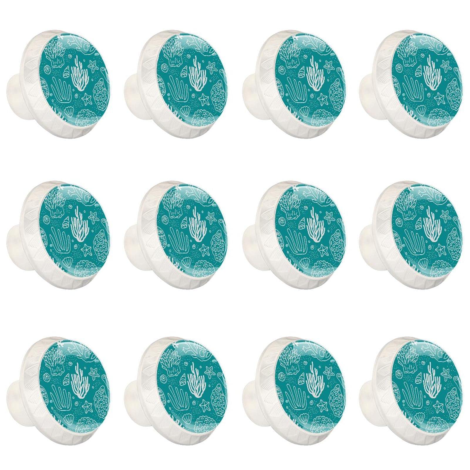 Boutons d'armoires de cuisine boutons décoratifs ronds tiroirs de placard x12