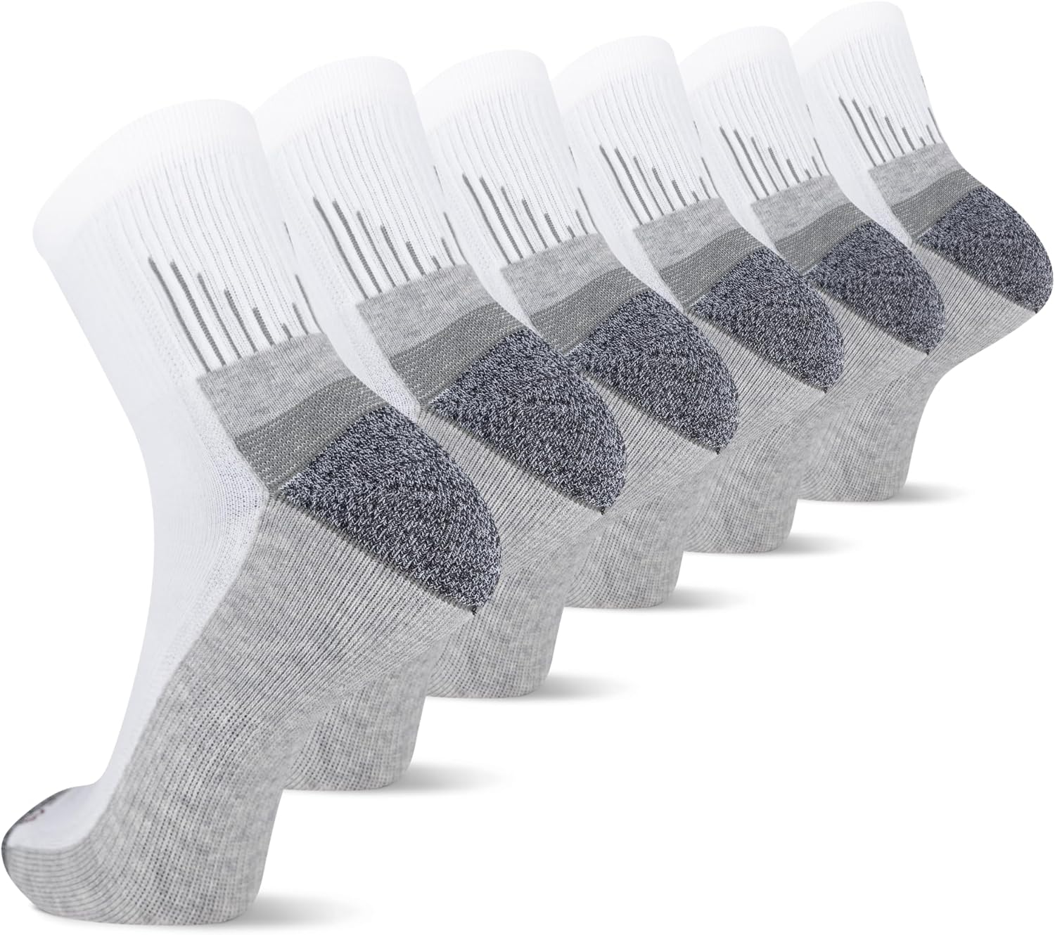Wolverine Men's Performance Work Ankle Socks - 6 Pairs - Cushioned Breathable Mesh & Moisture Wicking