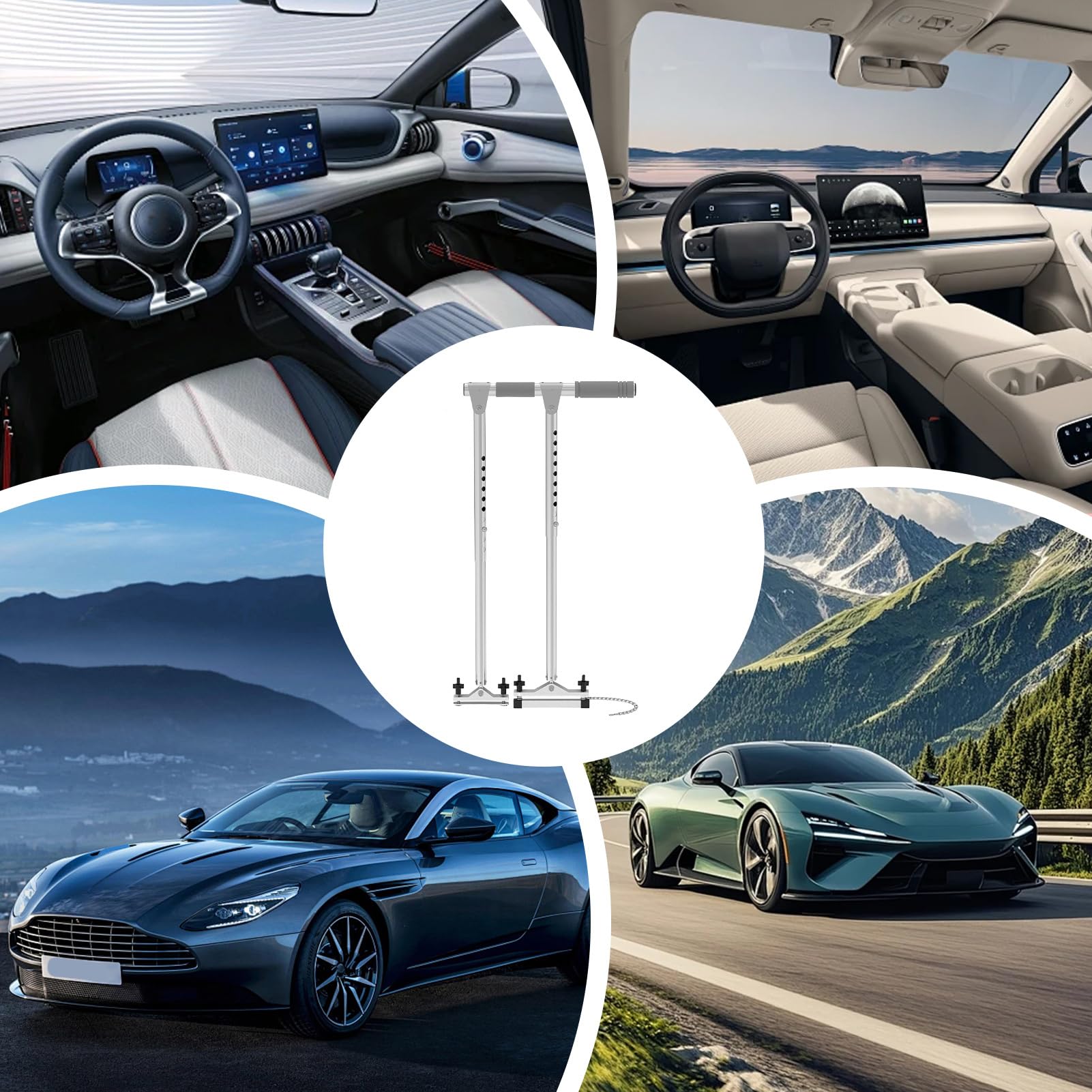 Samochodowe sterowanie ręczne dla niepełnosprawnych kierowców Przenośny | Uchwyt wspomagający do pojazdu Pacjenci w podeszłym wieku seniorzy codzienne dojazdy samochód