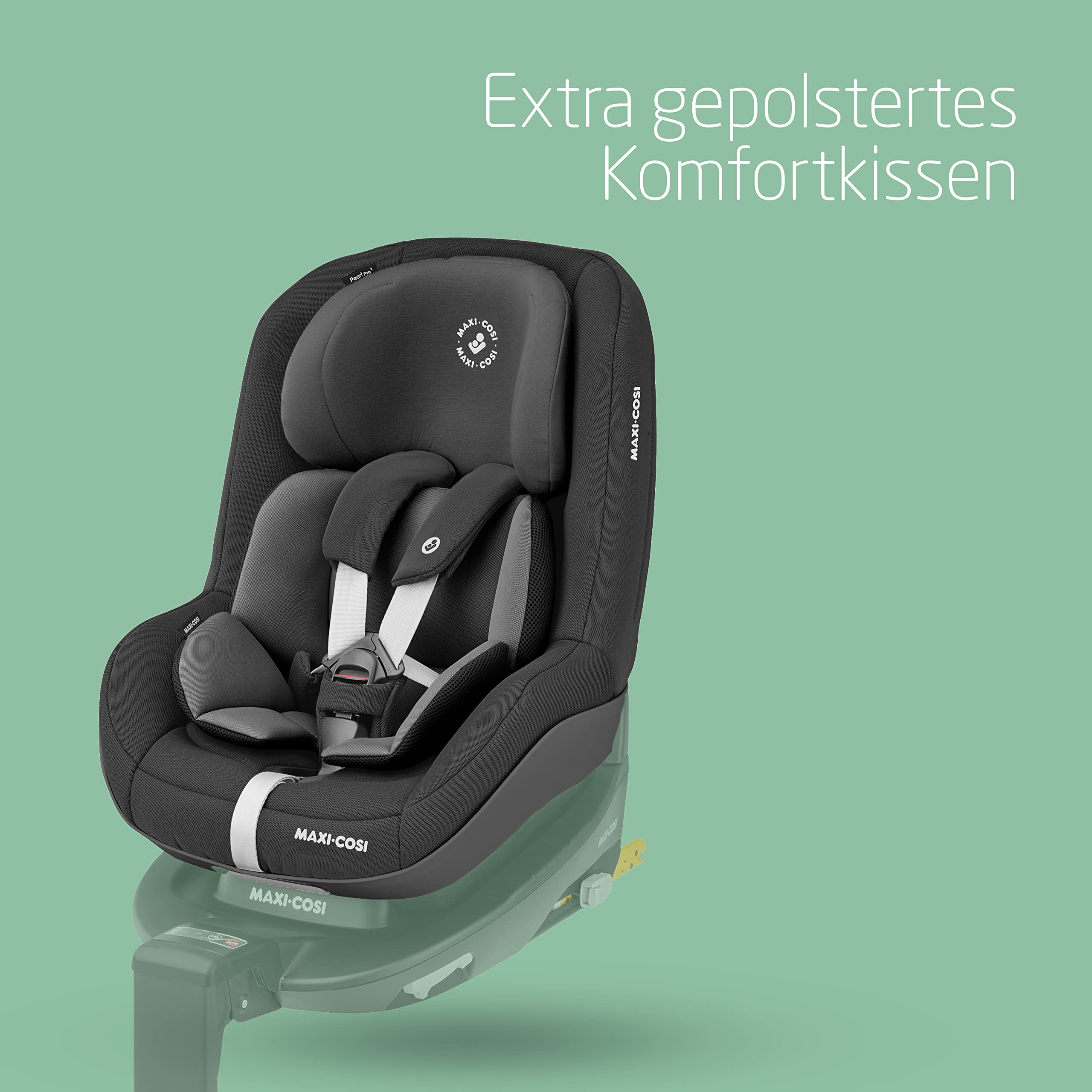 Maxi-Cosi Pearl Pro² i-Size, Kleinkinderautositz, ISOFIX, Rückwärtsgerichteter Autositz, Gruppe 1, Ab ca. 6 Monate bis 4 Jahre, 67 bis 105 cm, Authentic Black