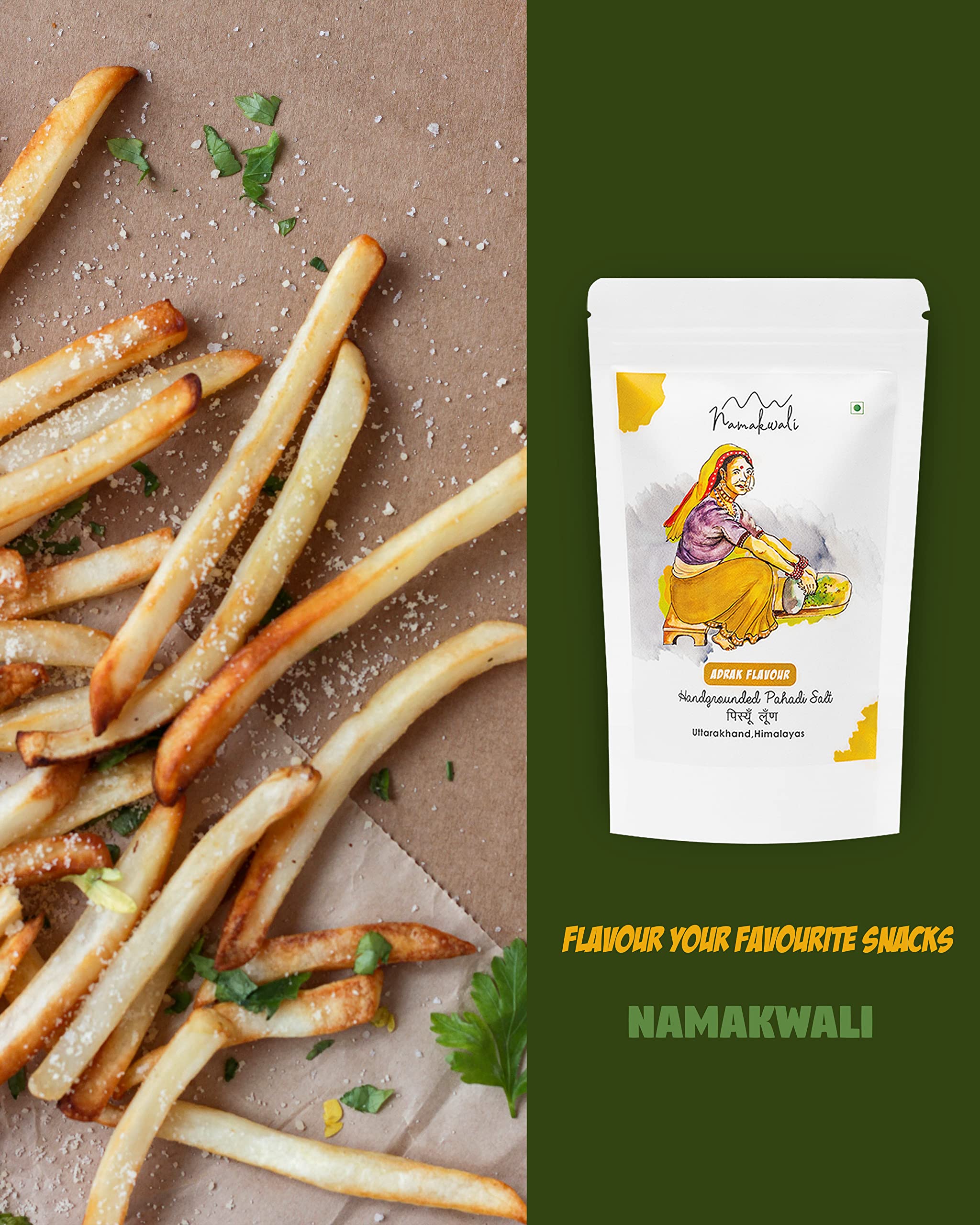 Namakwali Pahadi Flavoured Salt Hand Grounded On Silbatta (Adrak Flavour), 200gm | As Seen On SharkTank India S3 - Image 5 thumbnail