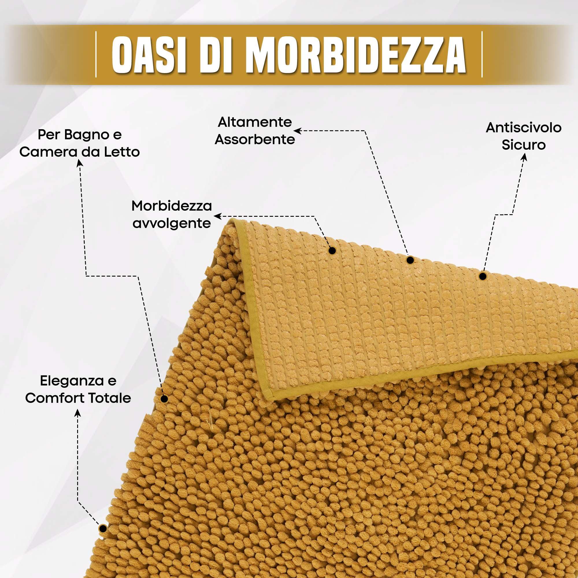 Tappeto Bagno In Ciniglia Lara Morada - Ultra Assorbente, Antiscivolo, Lavabile, Modello Marika - Foto 6