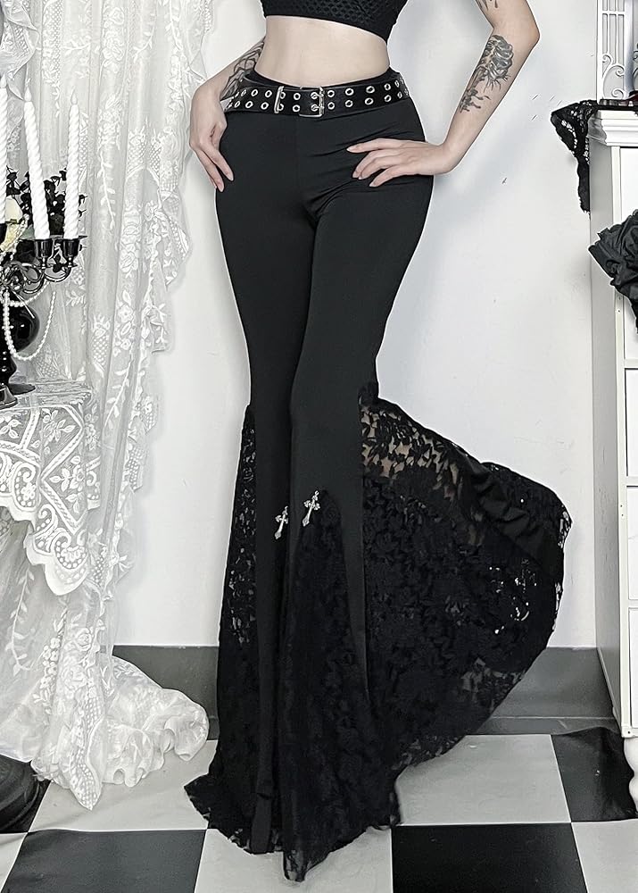 Amazon.com: Gothic & Cyberpunk Pants - Korean Style, Gothic