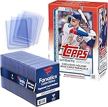 2025 Topps Baseball Update Series - Factory Sealed - Value Box and 35pt 3x4 Top Loaders, 100 Count - Standard Size Clear Rigid Card Holders for Trading Card Protection