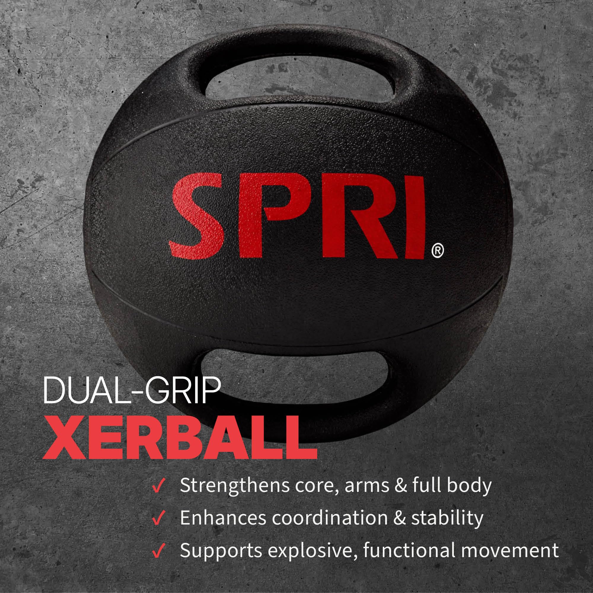 Amazon | SPRI 社製 デュアルグリップ Xerball/メディシンボール 12lb