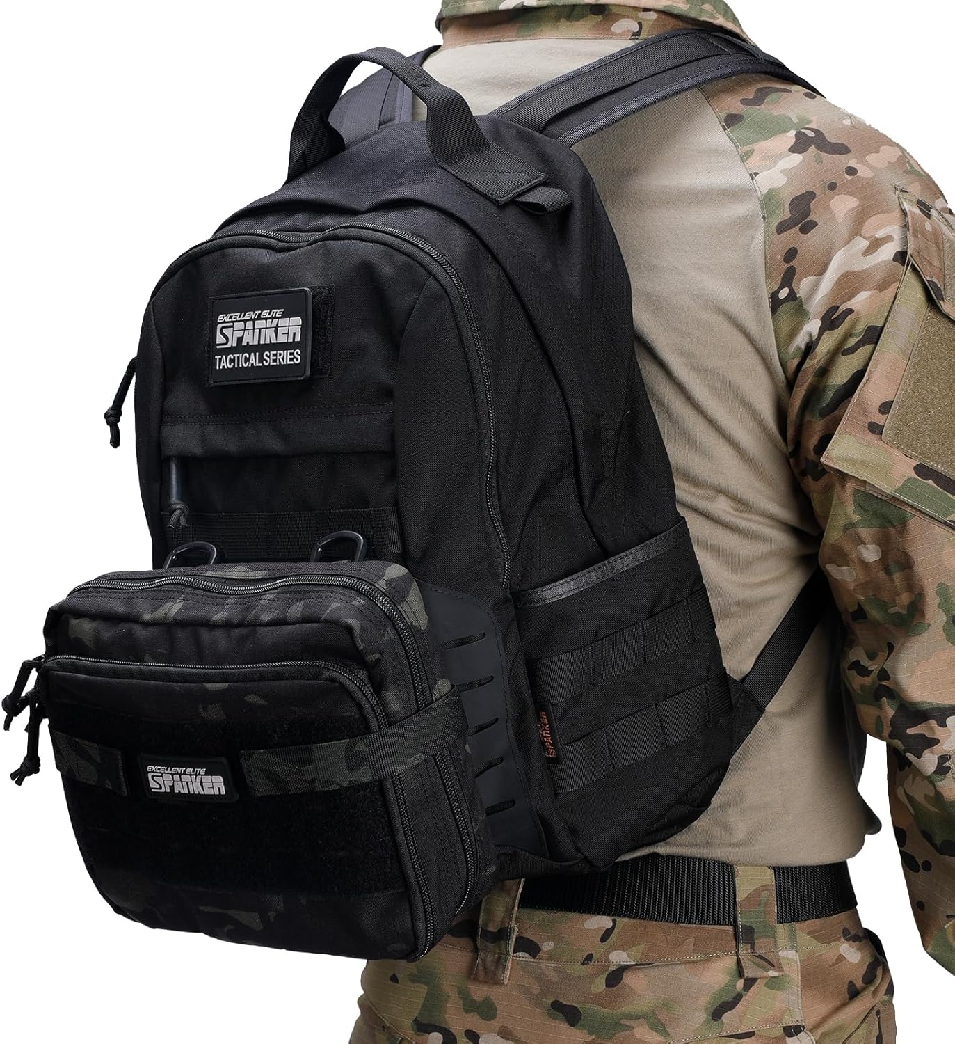 EXCELLENT ELITE SPANKER Tactical Molle Admin Pouch Utility Organizer EDC Medical Bag Utility EDC Tool Pouch with Shoulder Strap Attachment Pouches Waist Bag - Image 7