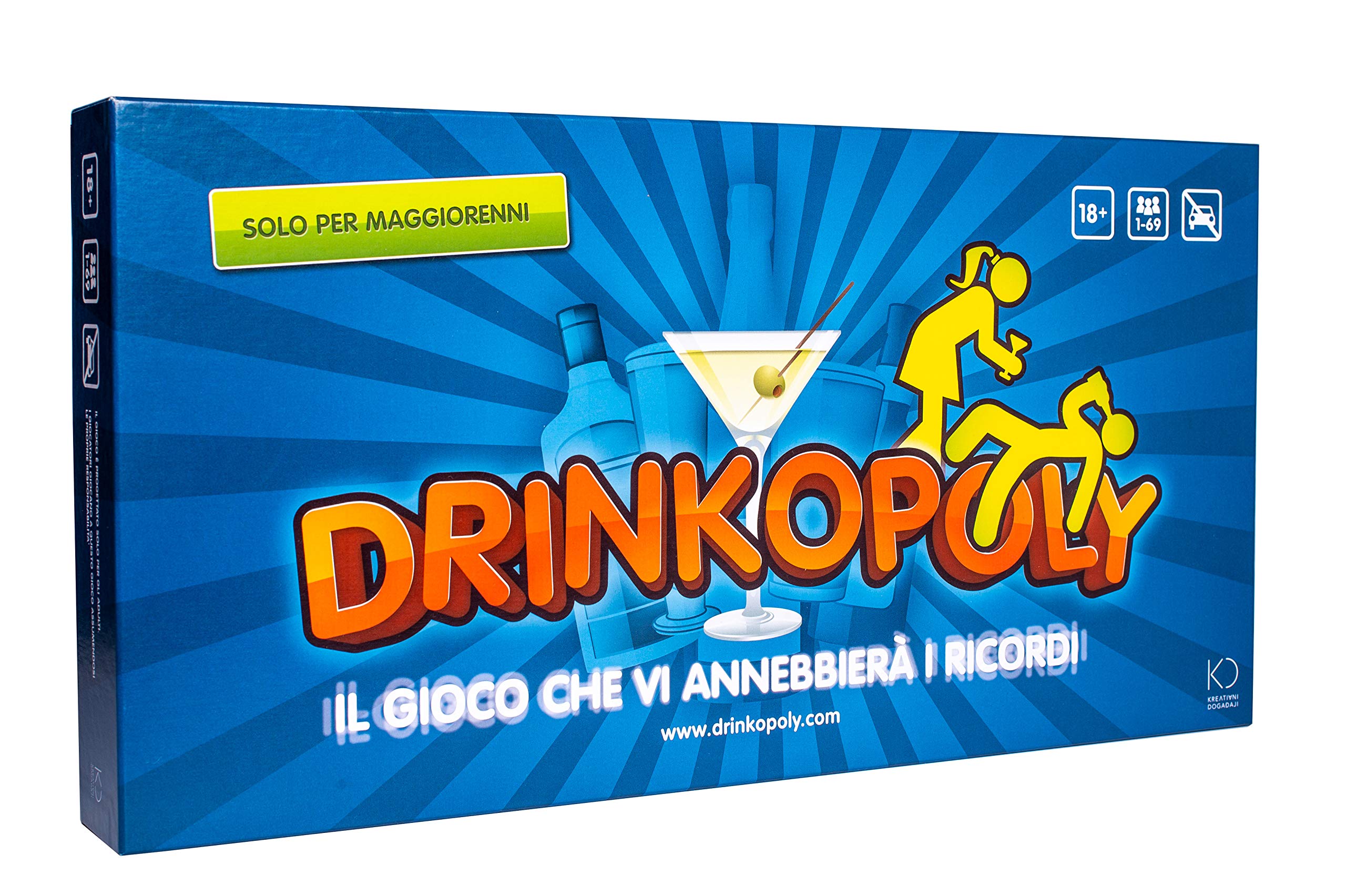 Asmodee, Drinkopoly, Gioco da Tavolo, Party Game per Adulti, 1+ Giocatori, 18+ Anni, Edizione in Italiano