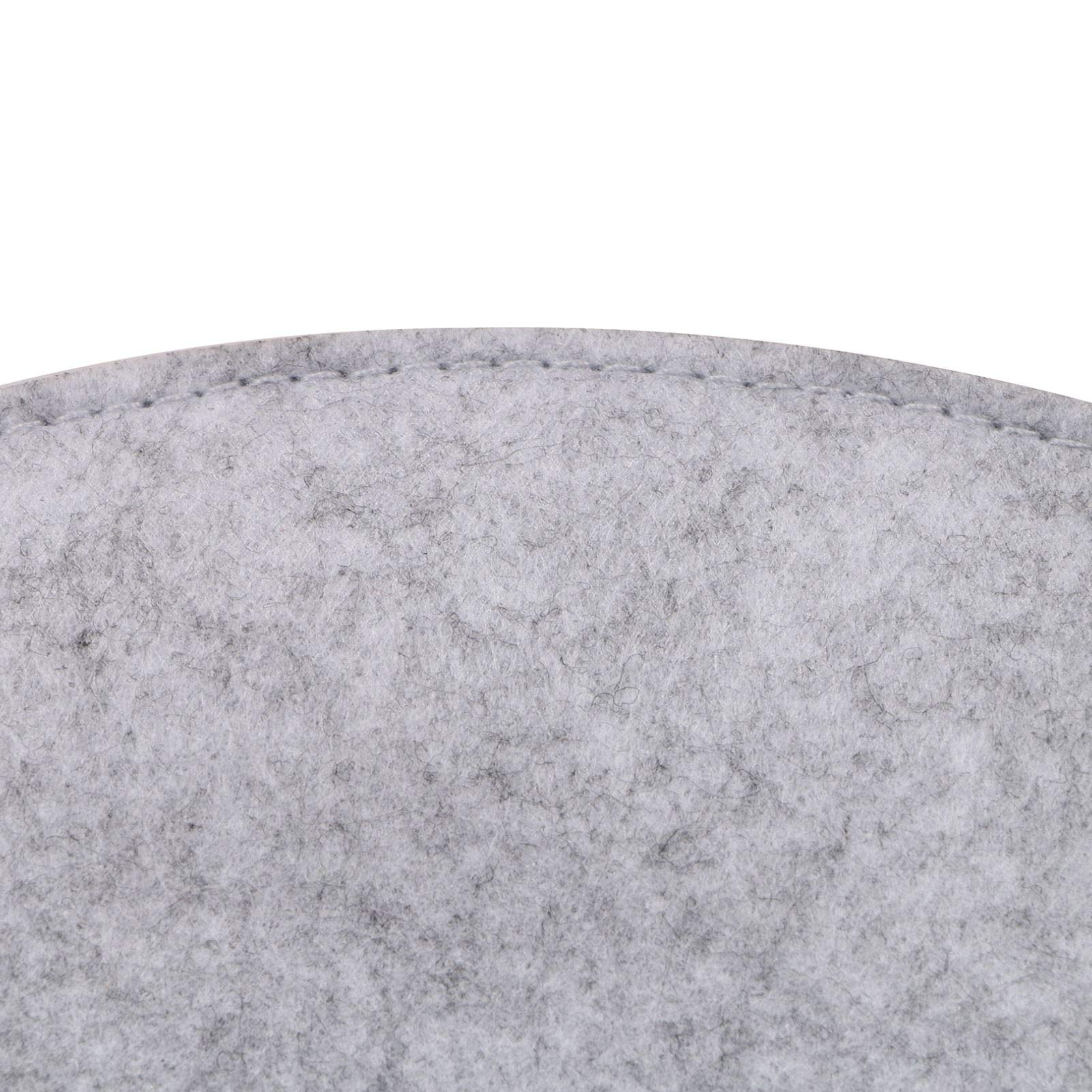 IDIMEX Jonita Felt Fabric Seat Cushion, Set Of 2, With Felt Fabric In White And Round Padding