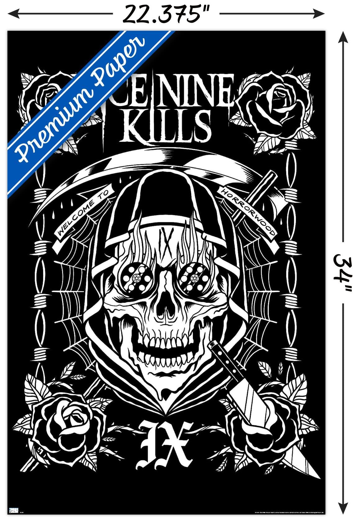 Amazon.com: Ice Nine Kills - Skull Wall Poster, 34L