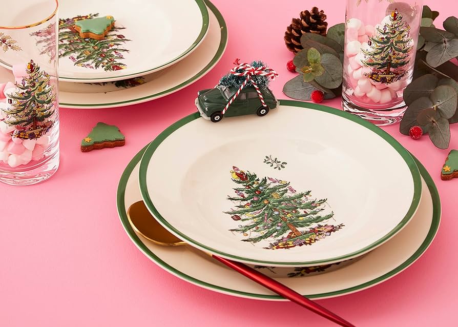 Amazon.co.jp: Spode Christmas Tree Soup Plate, Set of 4 by