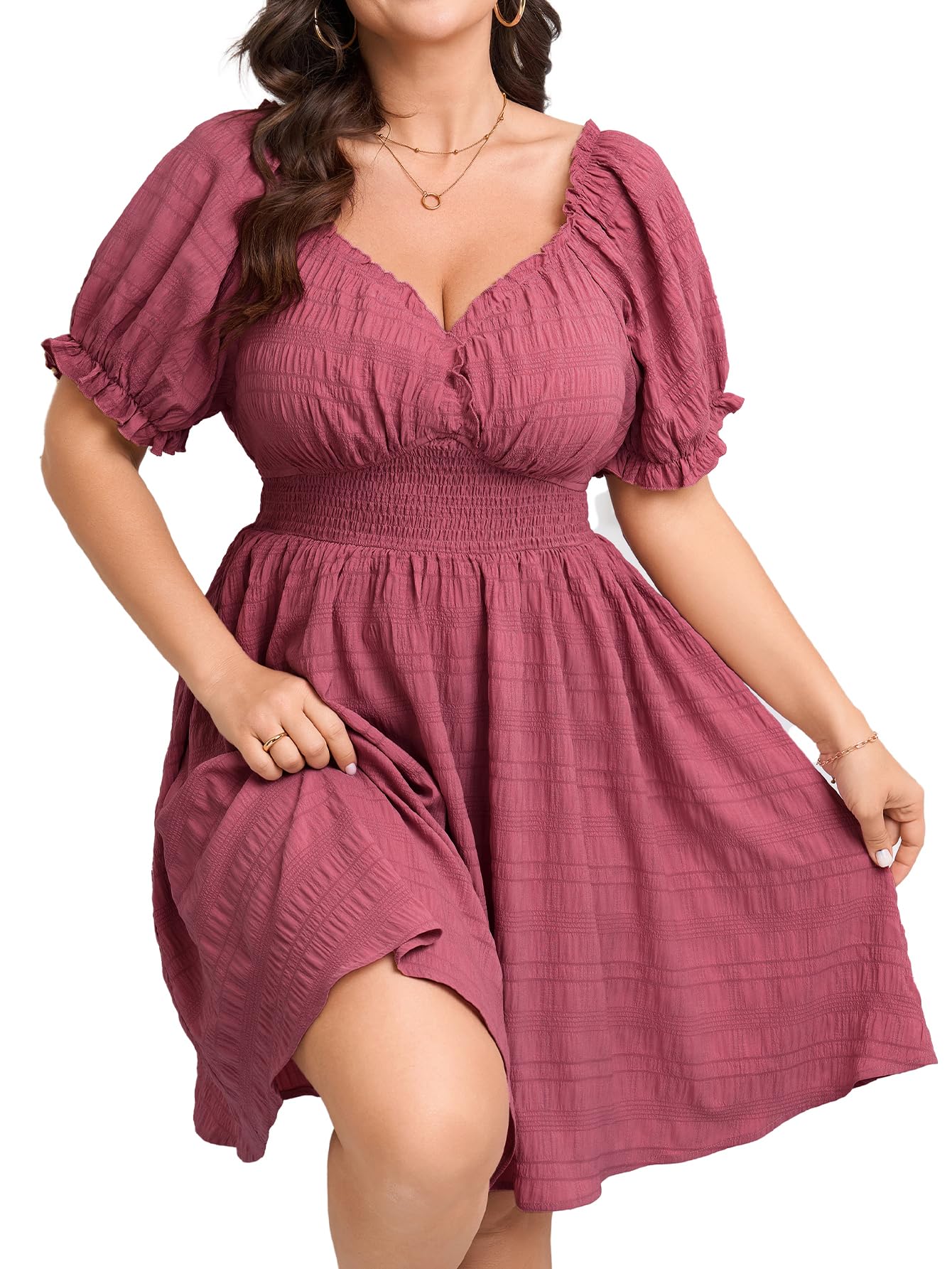 SCOMCHIC Womens Plus Size Summer Casual Sun Dress