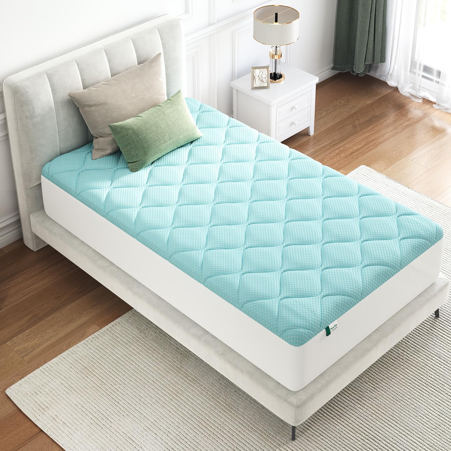 Novilla Cooling Mattress Topper Twin Size Mattress Pad with Deep Pocket for 8-21 Mattress Soft Mattress Cover for