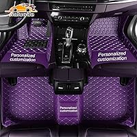 Vista 13 de Alfombrillas Personalizadas para Automóvil que se Ajustan al 95% de Todos los Climas, Alfombra de Cuero de Lujo con Patrón de Diamante, Alfombrillas