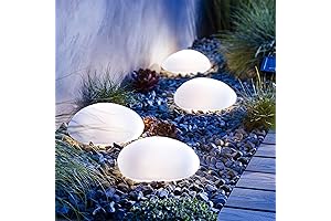 Set of 4 Solar Lights Outdoor, Solar Pebbles