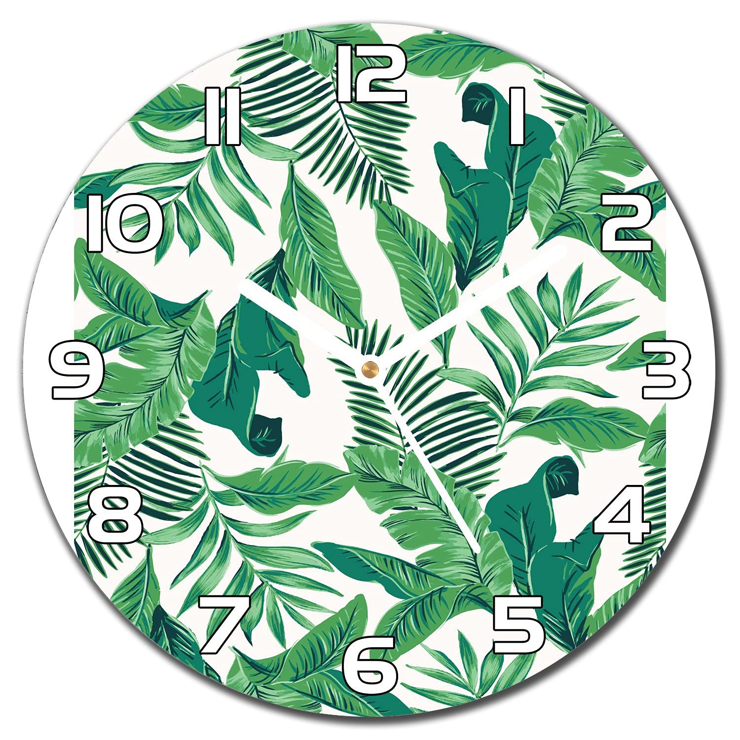 Horloge en verre 30 cm Coloray avec aiguilles blanches pour cuisine
