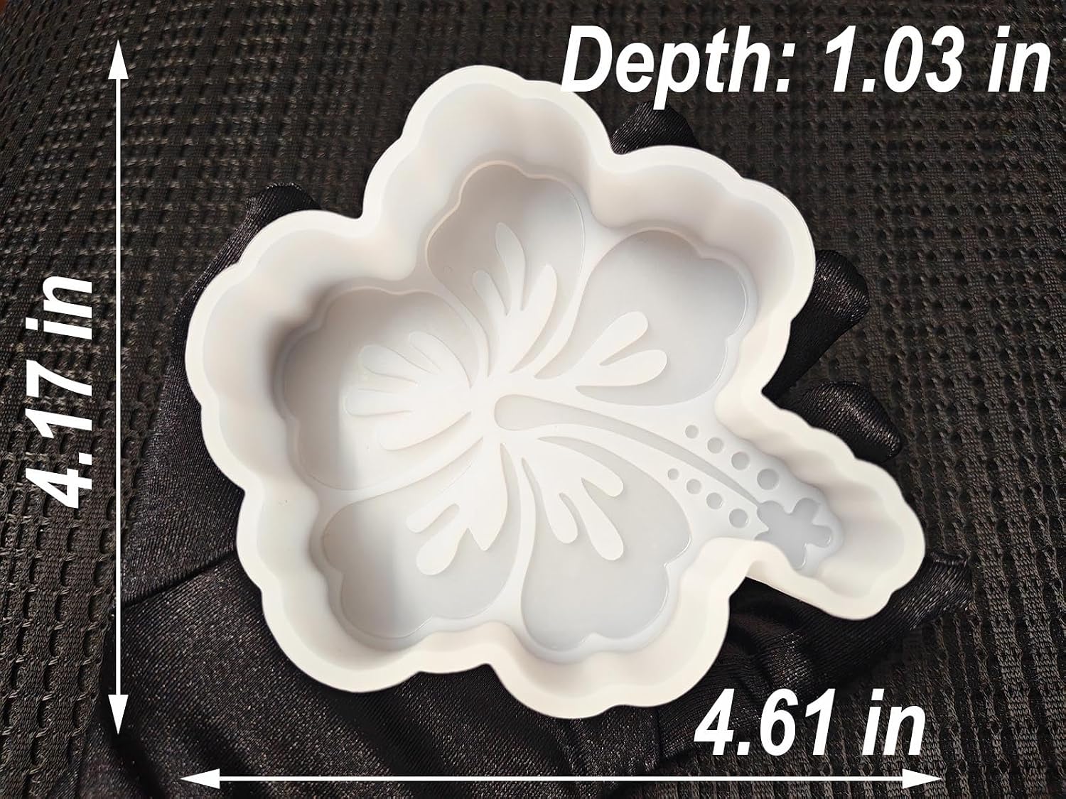 (300+ Design Optional) Fuehbur Hibiscus Flower with Stamens Car-Freshies Silicone Mold for Baking Aroma Bead, Candle Soap Mould, Oven Safe