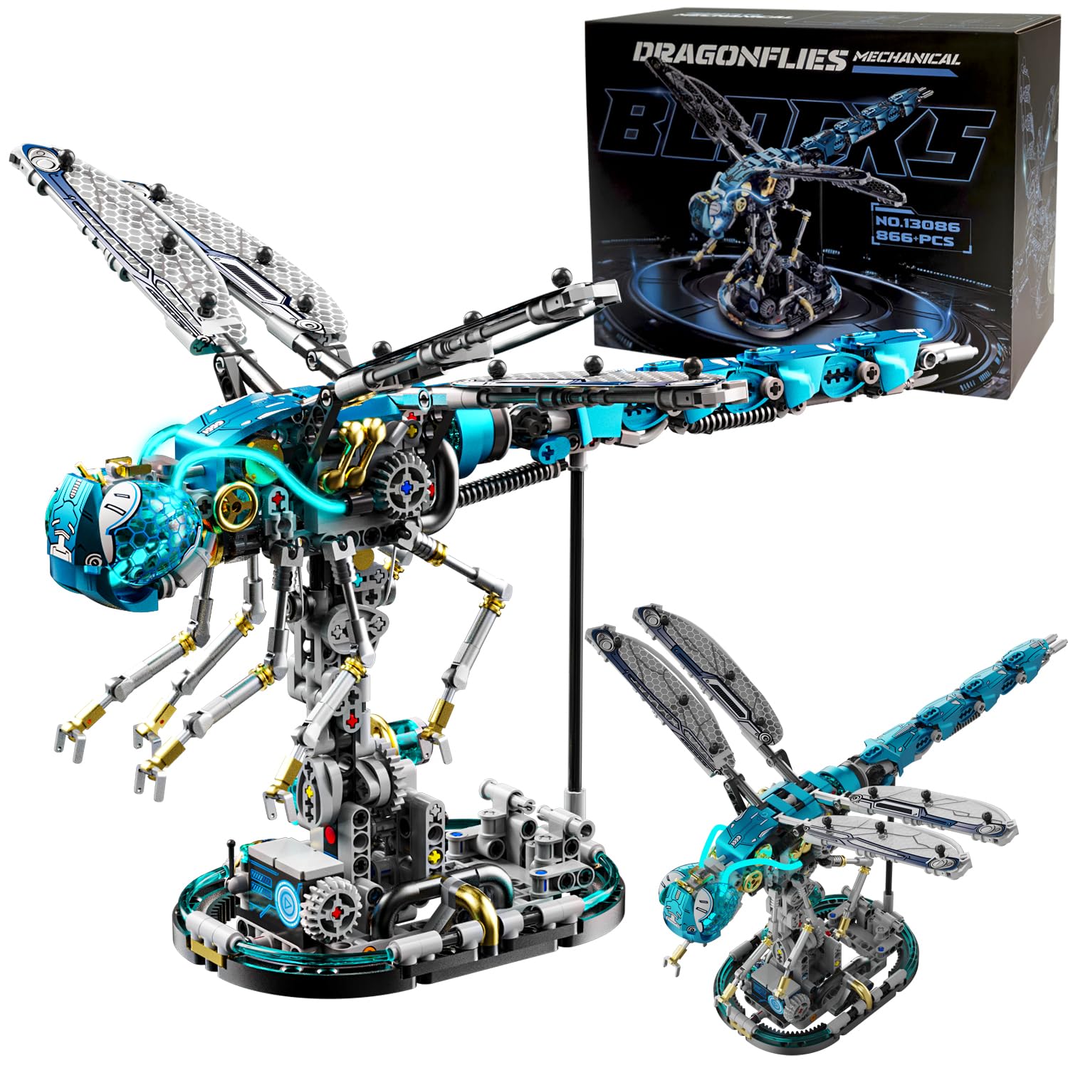 Amazon.com: funxinee Mechanical Dragonfly Building Blocks STEM Kit