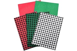 PAPER FAIR 100 Sheets Christmas Plaid Gift Tissue Paper Set