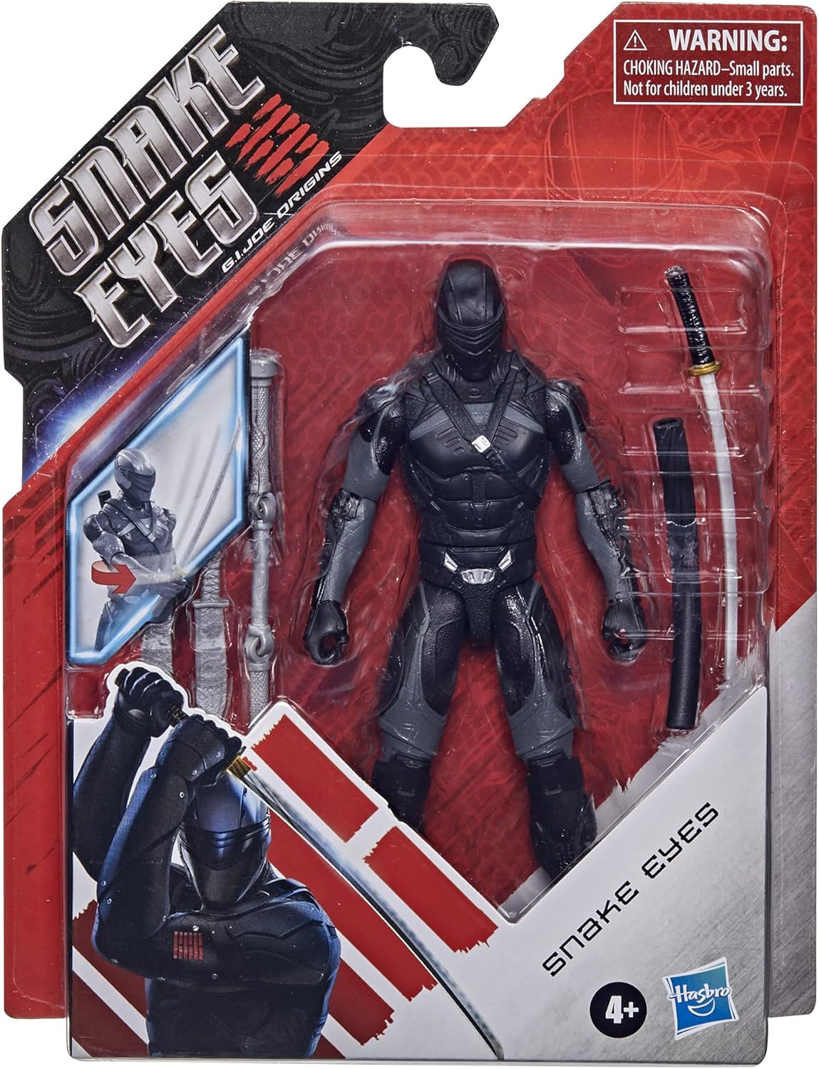G. I. Joe Snake Eyes: G.I. Joe Origins Snakes Eyes Action Figure Collectible Toy with Fun Action Feature and Accessories, Toys for Kids Ages 4 and Up