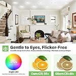 7IN Flush Mount Ceiling Light Fixtures, Dimmable, Ultra Thin Round Led Ceiling Light for Bedroom,Living Room, Kitchen, Hallway, Bathroom ETL Certified