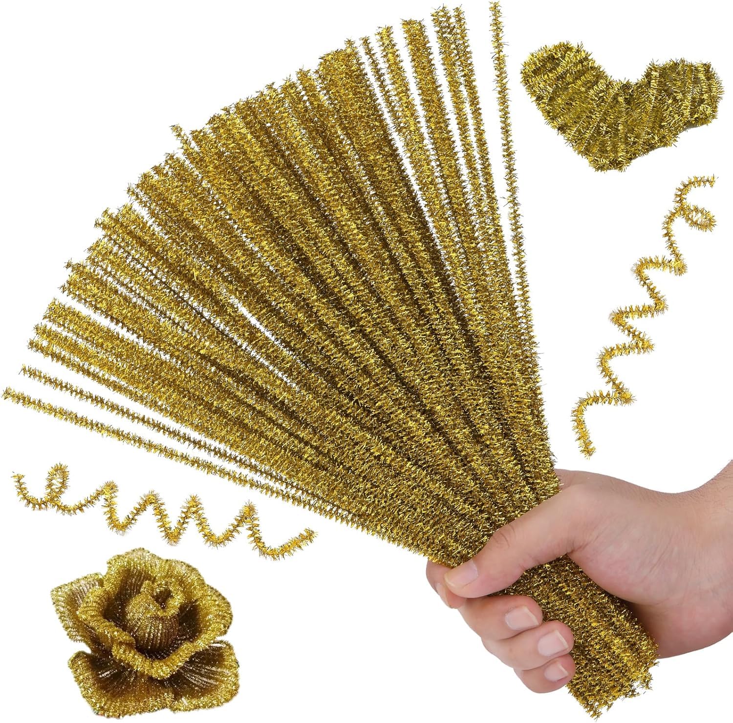 Yellow Pipe Cleaners - 100 Pack for Crafts & DIY -15