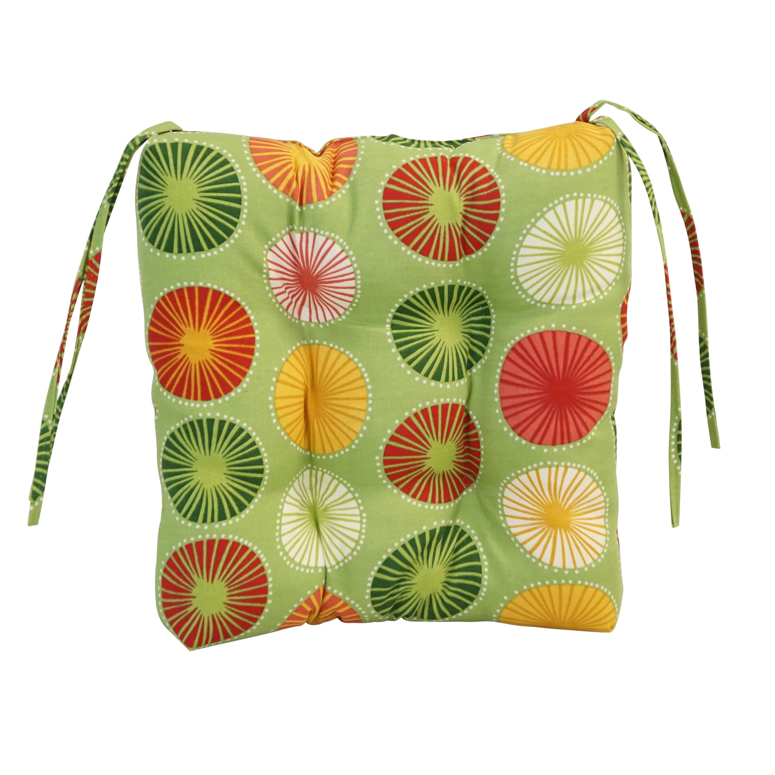 16-Inch Spun Polyester Outdoor Square Tufted Chair Cushions (Set Of 2)  916X16Sq-T-2Ch-Od-127